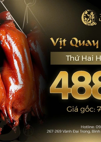 ĐẠI TIỆC VỊT QUAY BẮC KINH CHỈ TỪ 488K – BÙNG NỔ VỊ GIÁC TẠI LỤC ĐỈNH KÝ BÌNH TÂN!