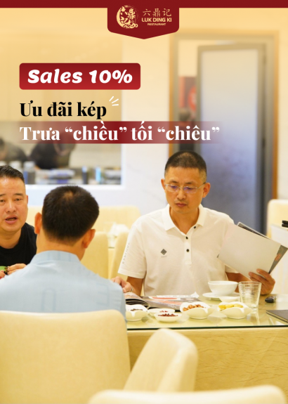 ƯU ĐÃI KÉP CỰC ĐÃ: TRƯA “CHIỀU” GIẢM GIÁ, TỐI “CHIÊU” ĐÃI MÓN